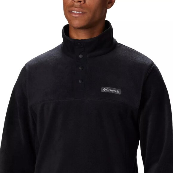 COLUMBIA Mens Steens Mountain Half Snap Fleece Pullover 3XL - BLACK - NWT - Picture 1 of 4